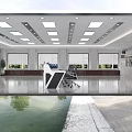 Bright Spacious Modern Conference Room With Recessed Ceiling Lights Large Windows And Ergonomic Meeting Chairs