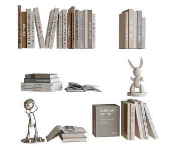Books Book Ornaments Jewelry Ornaments 3d model