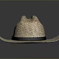 Natural Woven Straw Hat With Black Band For Casual Sun Protection