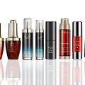 Various Branded Skincare Products Arranged In Row