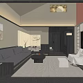 Hotel Guest Room With Modern Interior Design Natural View Sofa And Coffee Table