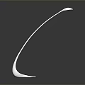 Modern Minimalist White Curved Lighting Combination With Sleek Design And Reflective Surface