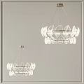 Modern Transparent Petal Shaped Glass Chandelier With Elegant Minimalist Design