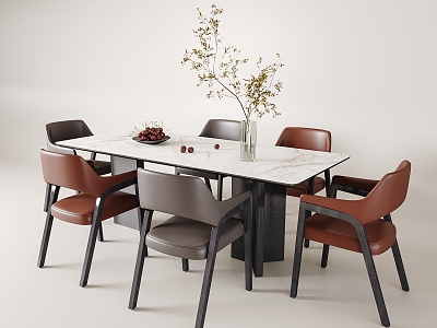 Dining table and chair combination dining table dining chair model