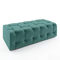 Comfortable Green Rectangular Tufted Velvet Sofa Bench with Modern Design
