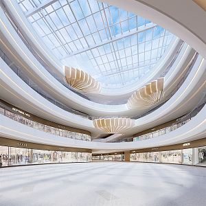 Modern Atrium Large Commercial Atrium Shell 3d model