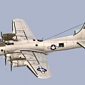 Military Fighter Jet With Propeller Engines And US Air Force Insignia In Blue Sky