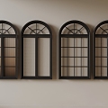 French arched windows 3d model