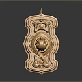 Golden Decorative Sword With Ornate Hilt Sharp Blade On Black Smooth Surface