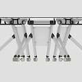 Round Stitching Table Desk Student's Table Science and Technology Innovation Table Psychological Table Activity Table Movable Table 3d model