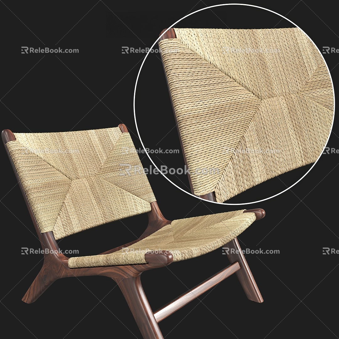 Southeast Asian Style Casual Chair 3d model