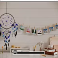 Modern wind chime ornaments combination 3d model