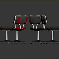 Colorful Swivel Office Chairs With Padded Seats And Metal Bases