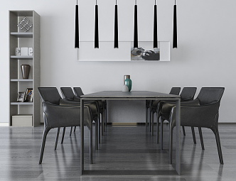 Modern Dining Table and Chair Combination Dining Table and Chair 3d model