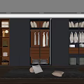 Modern Wardrobe Interior Design With Hanging Clothes Drawers And Storage Spaces