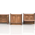 Vintage Wooden Furniture Collection With Chest Of Drawers Panel Cabinet And Bench