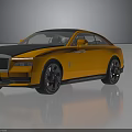 Rolls Royce Luxury Sedan Yellow And Black Shiny Exterior With Black Roof And Alloy Wheels