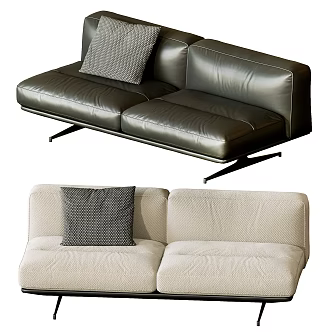 modern double sofa leisure sofa 3d model
