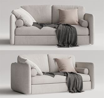 Modern double sofa 3d model