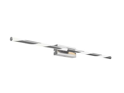 Modern Linear Wall Sconce With Chrome Metal Frame And LED Lighting 3d model