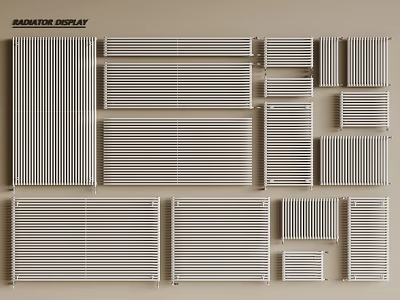 Assorted Stylish Home Heating Radiators In Various Designs And Sizes For Modern Spaces 3d model