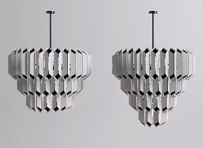 Modern chandelier 3d model