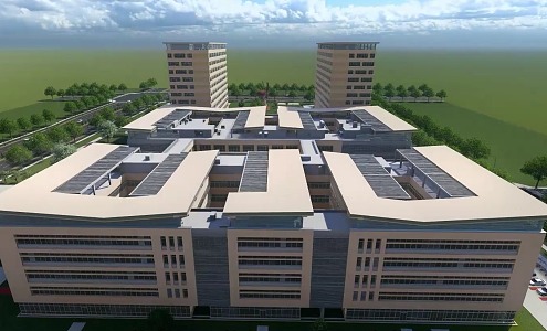 Modern Hospital Architecture Hospital Chart 3d model