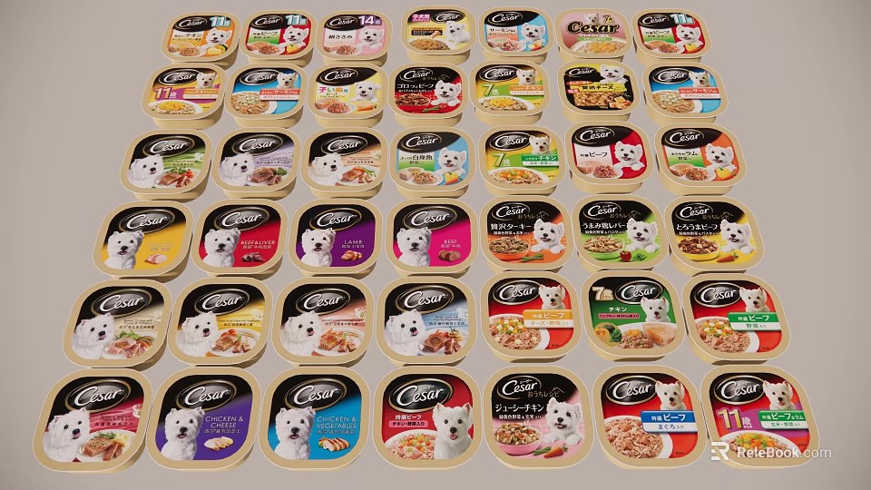 Cute Puppy Themed Pet Food Can Shaped Decorative Hanging Ornaments With Various Styles 3d model 