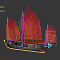 Modern Ancient Ship Ancient Warship Large Ancient Ship Ancient Warship 3d model