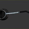 Cute Puppy Wearing Rusty Metal Goggles With Black Reflective Lenses