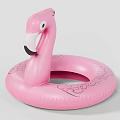 Pink Flamingo Shaped Inflatable Swim Ring For Summer Water Fun And Activities