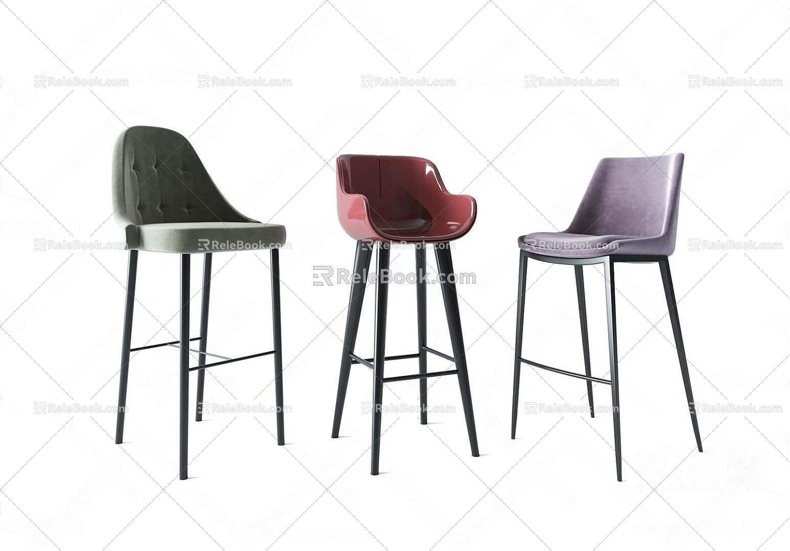 Modern Bar Chair 3d model