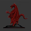 Red Dragon Winged Game and Movie Character Detailed Collectible Figure Model