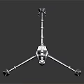 Futuristic Weapon 3D Model Featuring Sleek Metallic Structure And Advanced Design