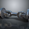 Heavy Duty Industrial Metal Universal Joint With Flanged Ends And Mechanical Components