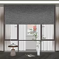 modern floor-to-ceiling windows metallic glass floor-to-ceiling windows 3d model