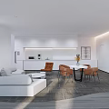 Modern public office area 3d model