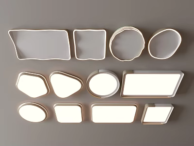 Modern Ceiling Lights With Various Shapes For Home Interior Decoration 3d model