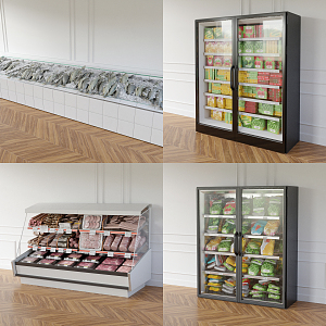 Modern Freezer Supermarket Freezer 3d model