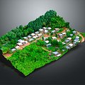 Farmhouse Holiday House Holiday House Rural Villa Idyllic Villa Rural House Idyllic Idyllic Landscape 3d model