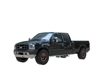 modern pickup truck 3d model