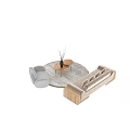 Modern Sofa and Nested Wooden Coffee Tables Set with Accent Chair Round Rug and Vase