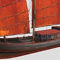 Retro sailing ship cartoon ship 3d model