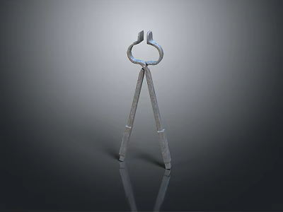 Modern Minimalist Metal Lighting Fixture Set With Crossed Brackets And Ring Frame For Indoor Decoration 3d model