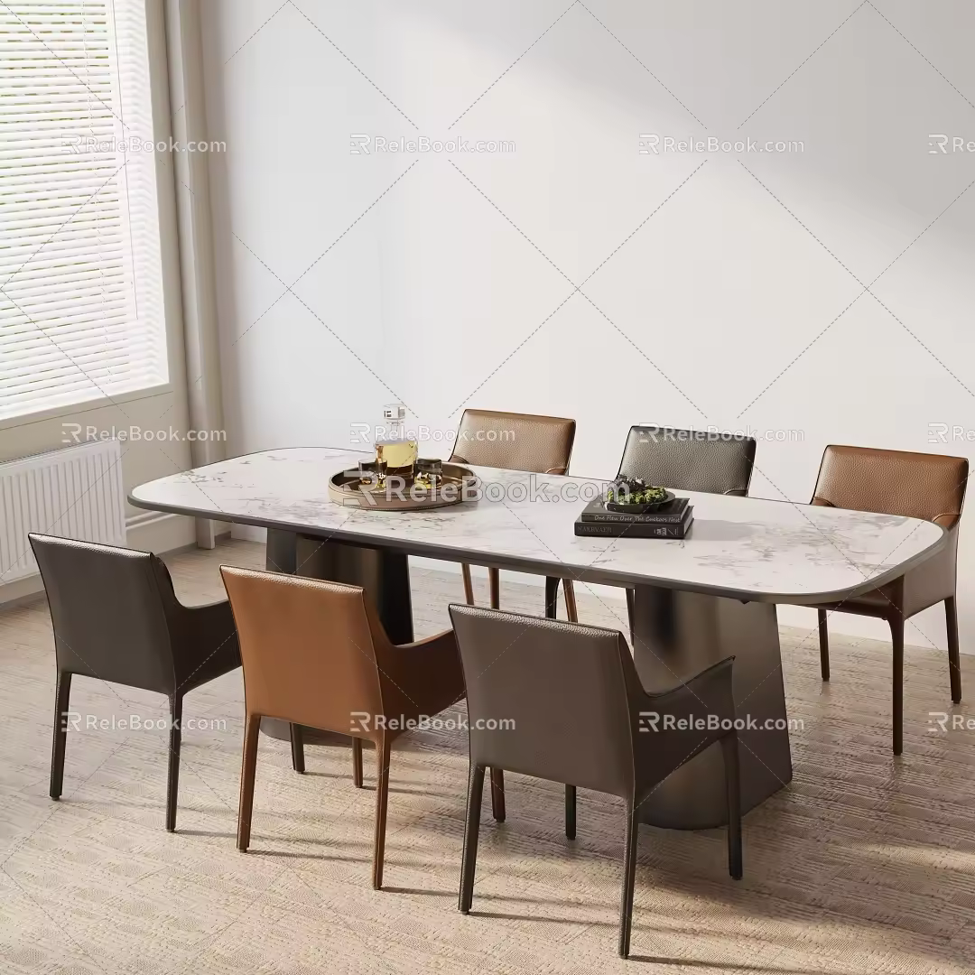 Modern table combination 3d model