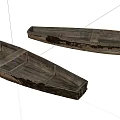 Two Vintage Wooden Boats With Traditional Wooden Frames And Worn Surface Details