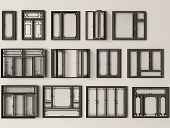 windows doors and windows casement windows bay windows folding antique windows 3d model