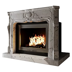 European Fireplace 3d model