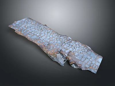 Natural Wood Stone Long Strip With Mosaic Texture Natural Rough Edges And Rustic Appearance 3d model
