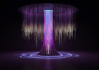 optical fiber lamp 3d model